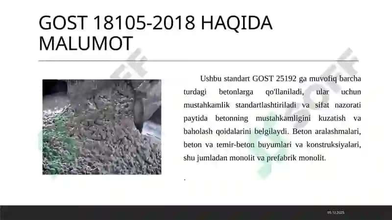 GOST 18105-201, BETONNI ZARAR YETQAZMASDAN SINASH 4