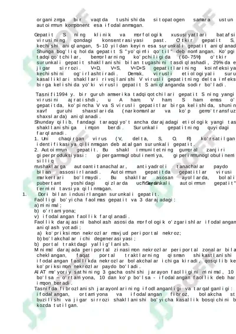 Surunkali gepatitlar.Etiopatogenezi. Tasnifi. Klinik belgilari. 4