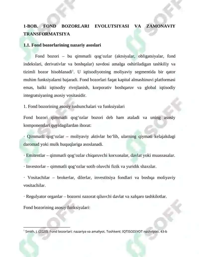 Fond bozorlari Savdolarining Zamonaviy Shakllari 4