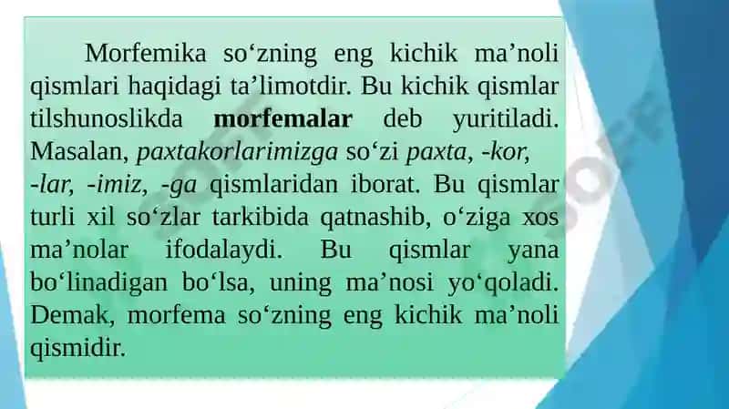 O‘zbektilida asos va qo‘shimchalar imlosi 4