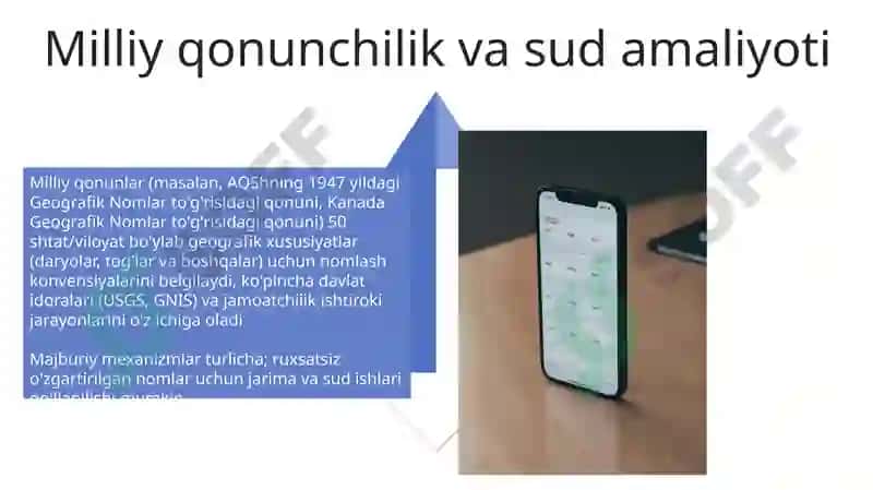 Geografik obʼektlar nomlanishi 4