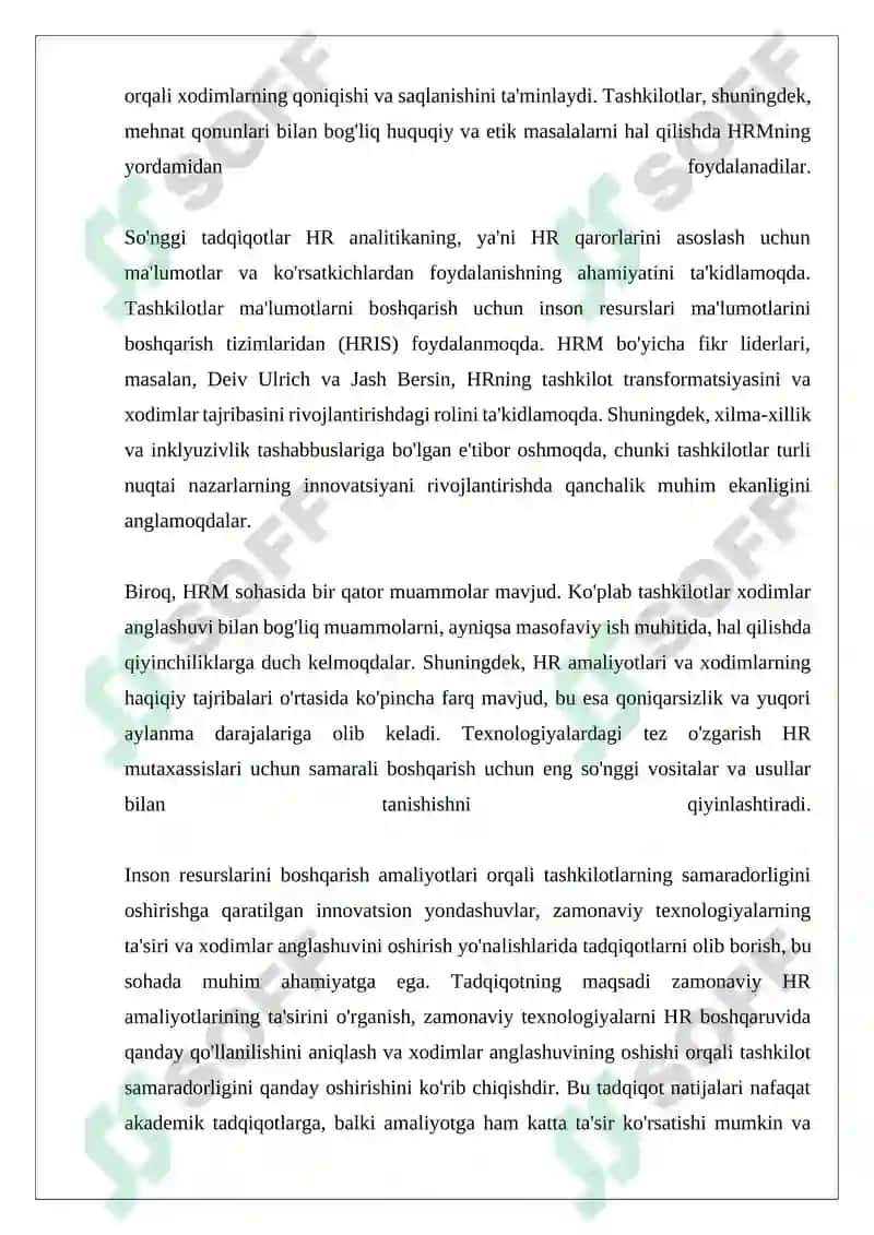 Inson Resurslarini Boshqarish Zarurati 4