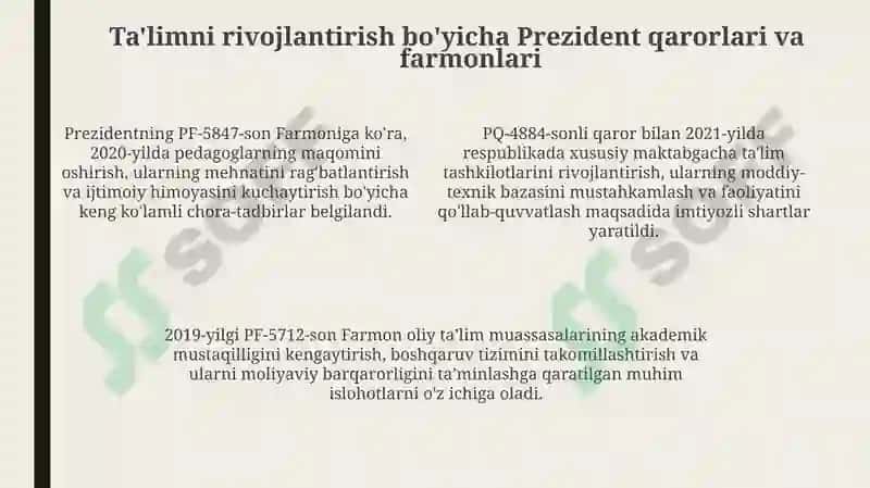 Yangi O'zbekistonda ta'lim islohotlari 4
