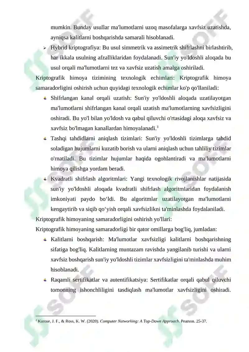 SUN’IY YULDOSHLI ALOKADA KRIPTOGRAFIK XIMOYANING AXAMIYATI 4