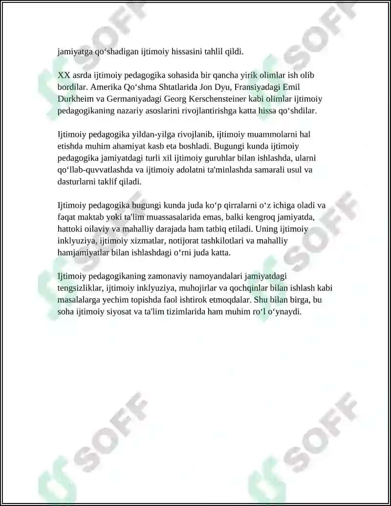 IJTIMOIY PEDOGOKIKANING TARIXI 4