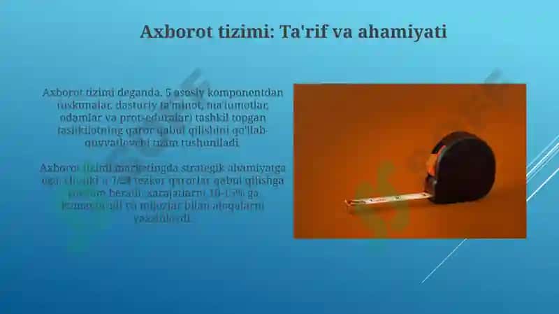Marketingda axborotni orni 4