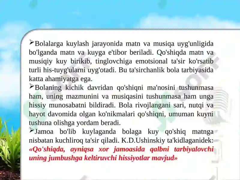 Bolalarning musiqiy ta`limi 4