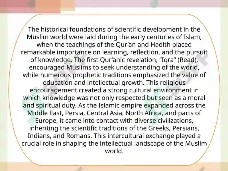 Contributions of Muslims to the Development of Science 4