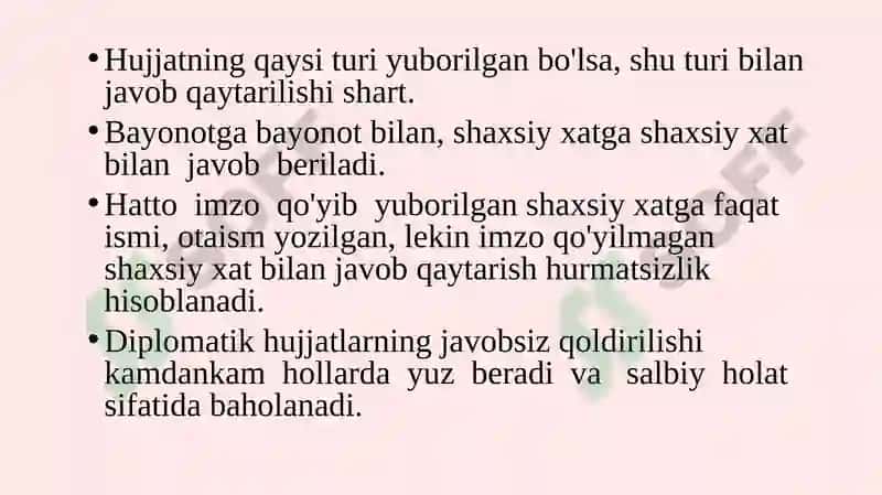 Diplomatik yozishmalar 4