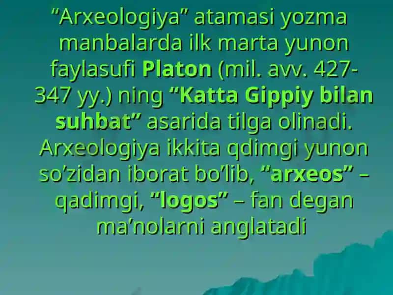 Arxeologiya asoslari faniga kirish 4