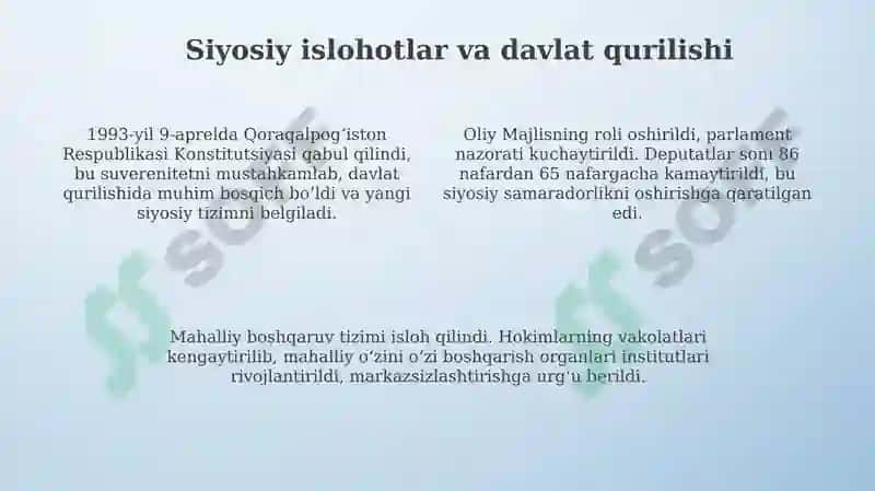 Mustaqillik yillarida Qoraqalpogiston Respublikasi 4