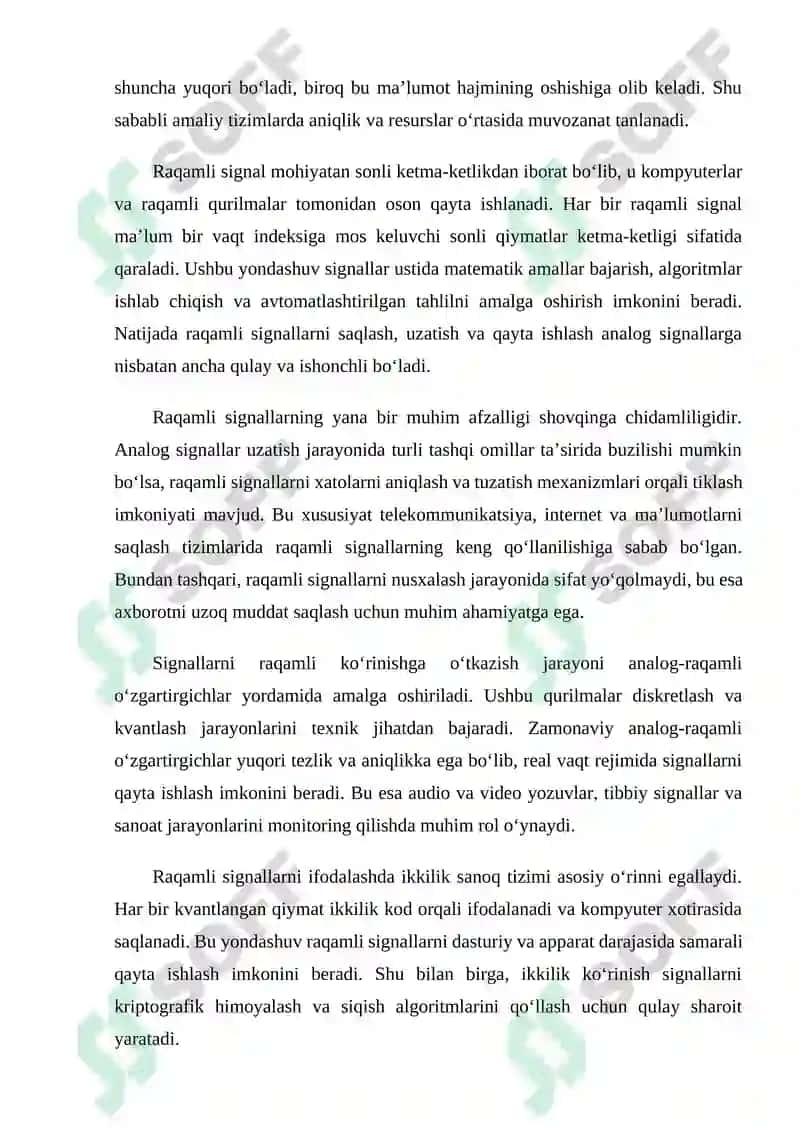 Signallarni raqamli qayta ishlanishida sonli ketma-ketliklarning tatbiqlari 4