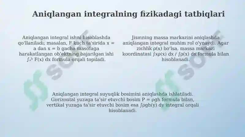 Aniq integral tatbiqlari 4
