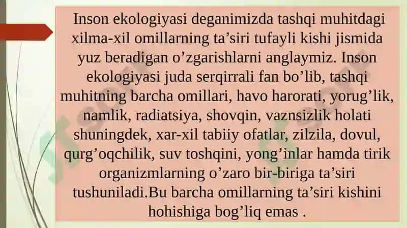 INSON EKOLOGYASI 4