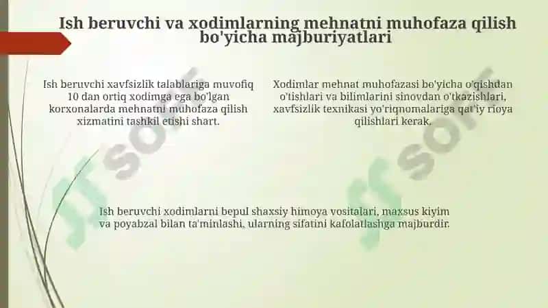Mehnatni muhofaza qilish xizmati 4