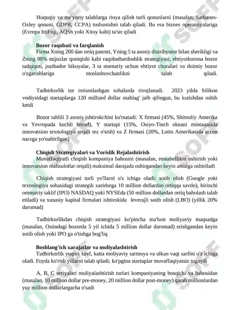 Tadbirkorlik tuzish 4