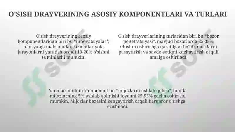 O'sish drayverlari 4