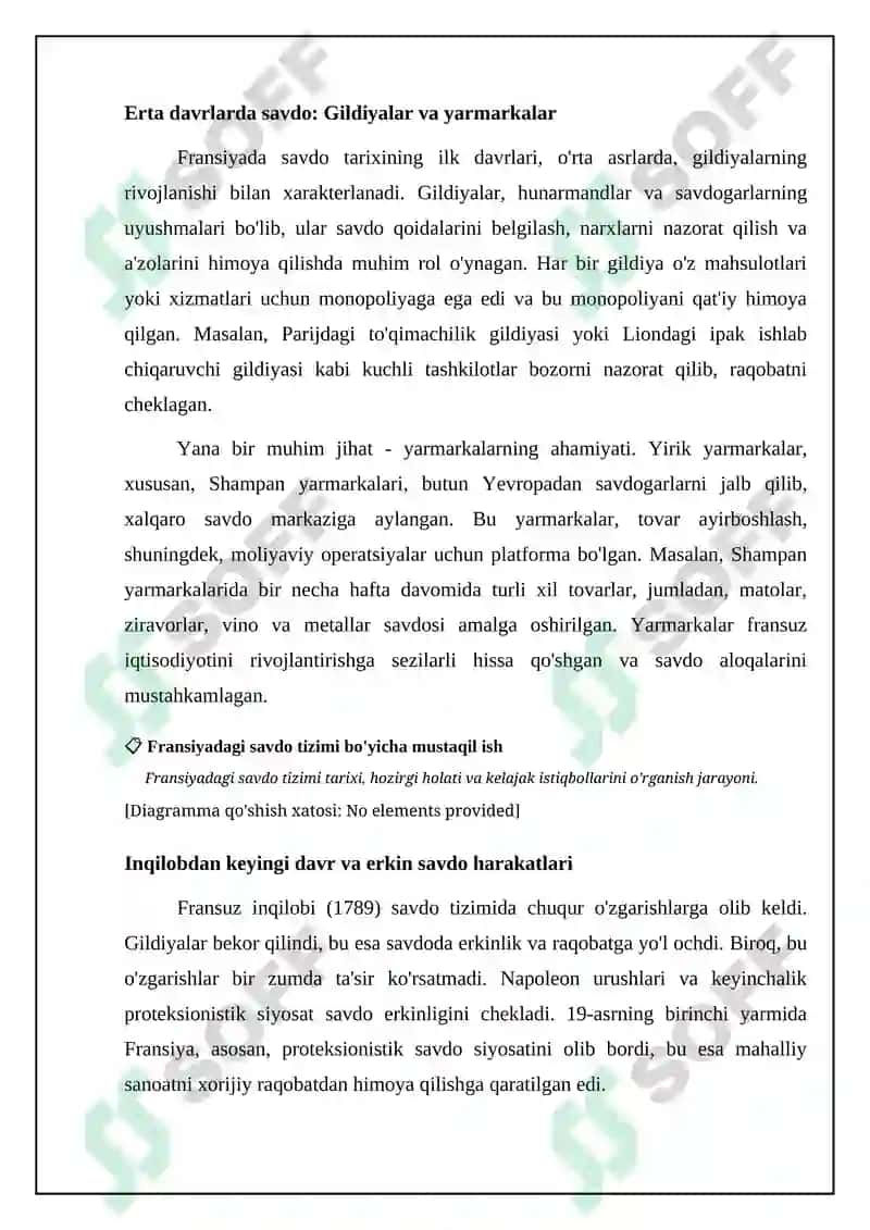 Fransiya davlatida savdo ishi tizimi 4