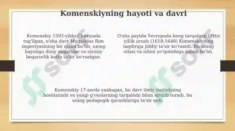 Yan Amons Komenskiy -pedagogika asoschisi 4