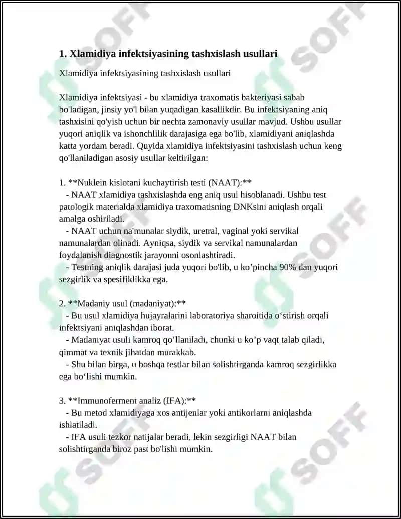 Xlamidiya infektsiyasining tashxislash usullari 4