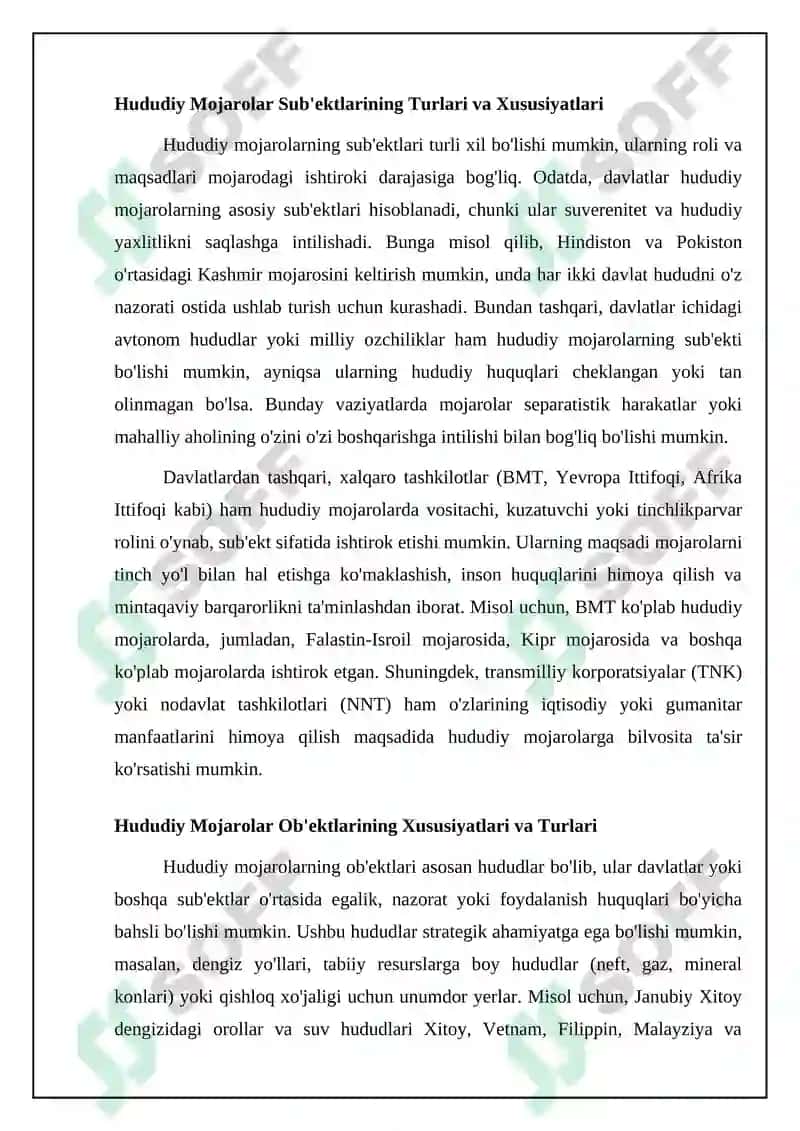 Hududiy mojarolar sub'ektlari tushunchasi 4