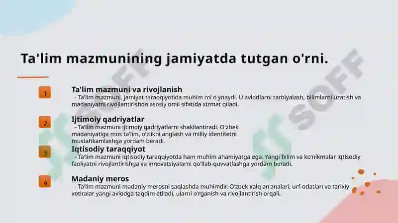 Ta'lim mazmuni 4
