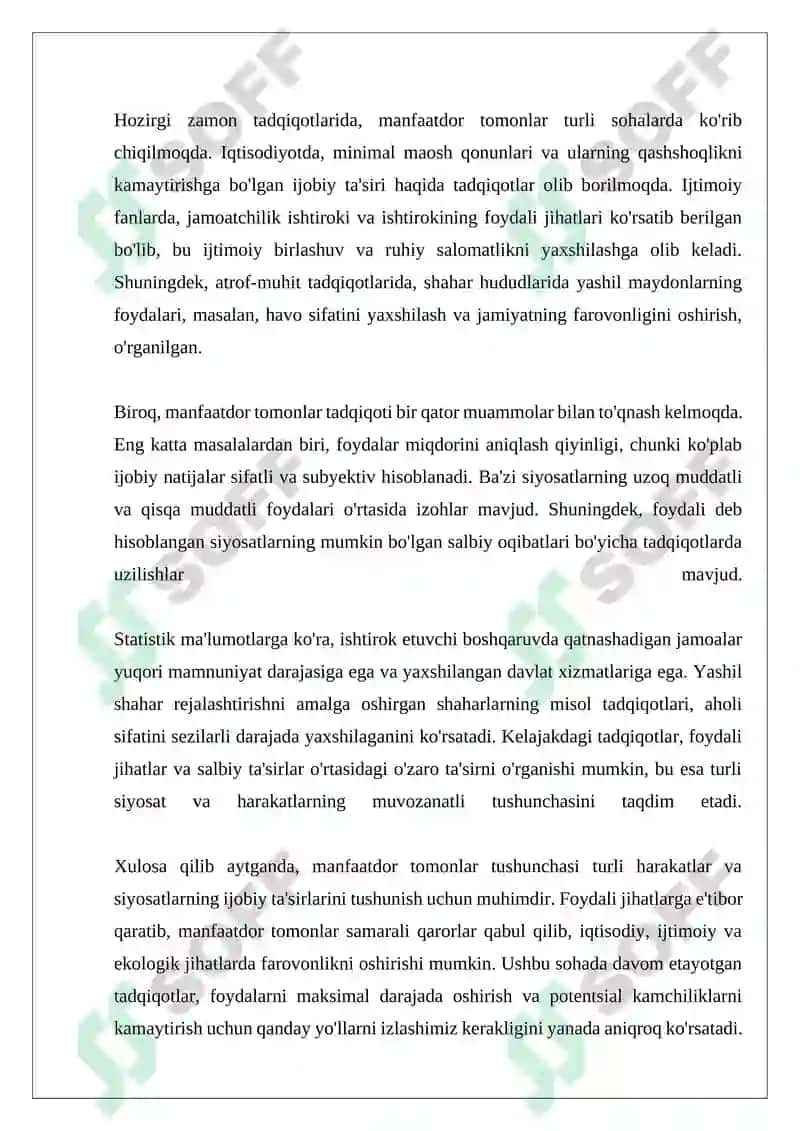 Manfaatdor Tomonlar 4