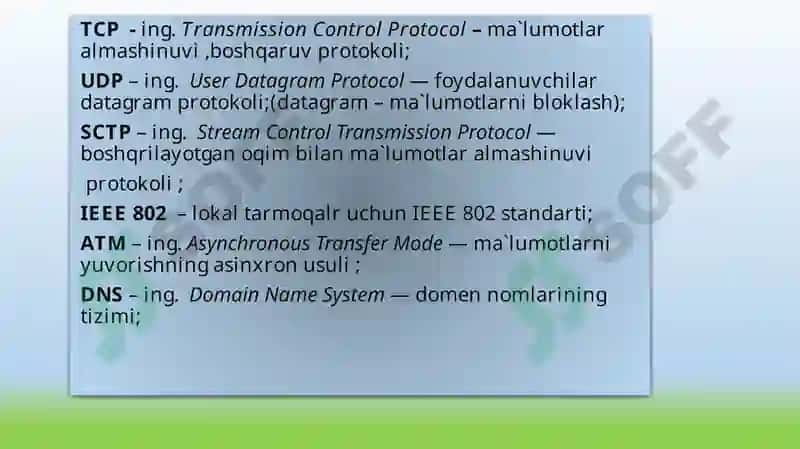 Tarmoq protokollari. Tarmoq sathi. Tarmoq sathi vazifalarini va tarmoq texnologiyalarini o‘rganish. Tarmoqlararo o‘zaro ishlash va qurilmalar tavsifi: takrorlagichlar, konsentratorlar, ko‘priklar, kommutatorlar, marshrutizatorlar va shlyuzlar. IPv4 protokolining tuzilishi. Manzillash: Internet-manzili, sinfli manzillash. 4