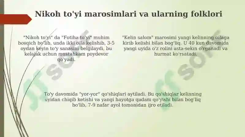 O'zbek xalq oilaviy marosim folklori 4