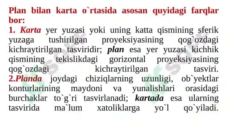 Topografik karta va planlar 4