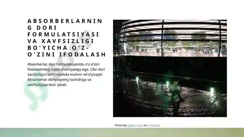Absorberlarning farmatsevtika sanoatida qo'llanishi 4
