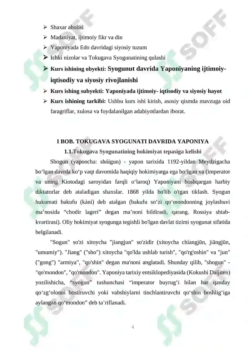 Tokugava Syogunati davri Yaponiya 4