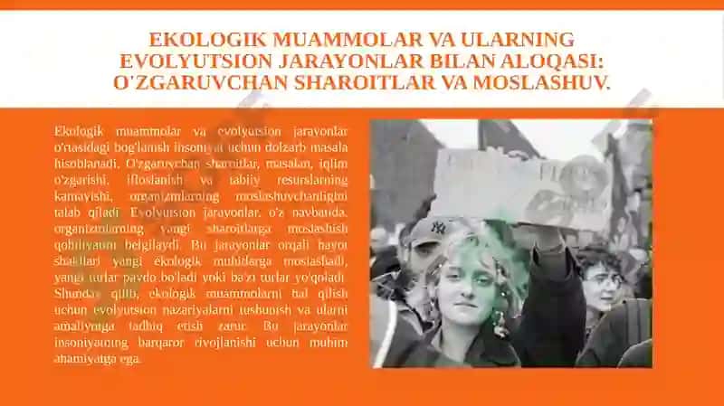 Evolyutsion jarayonlar va ularning tabiiy muhitga ta'siri 4