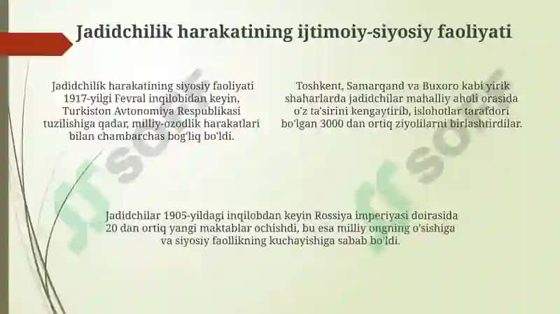 Jadidchilik harakati va milliy uygʻonish 4