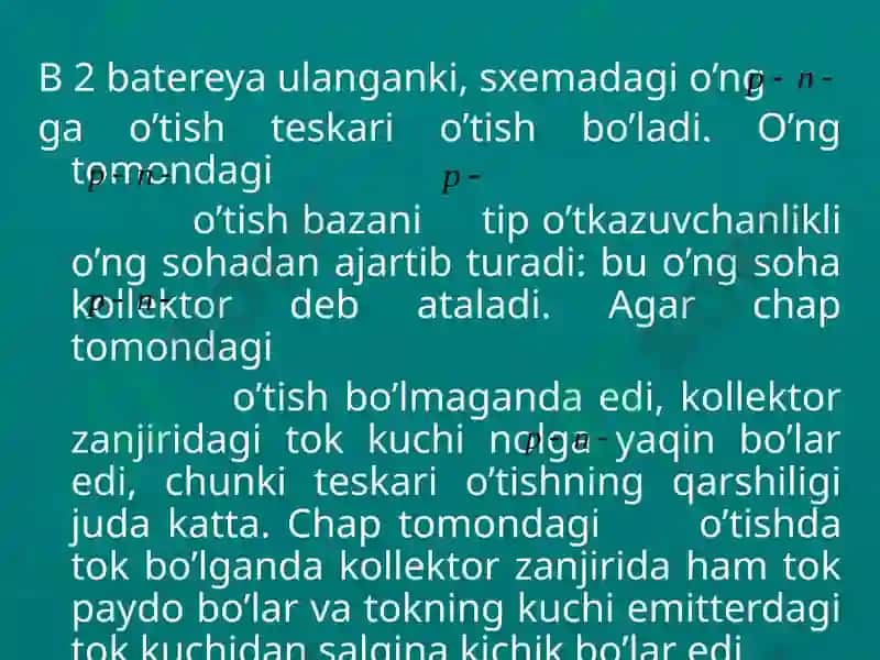 Tranzistorlar va ularning qo’llanilishi 4