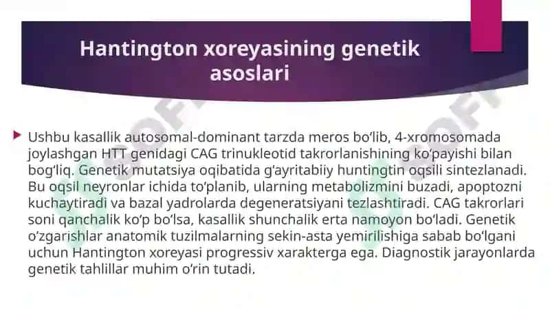 Hantington xoreyasi va meningit 4