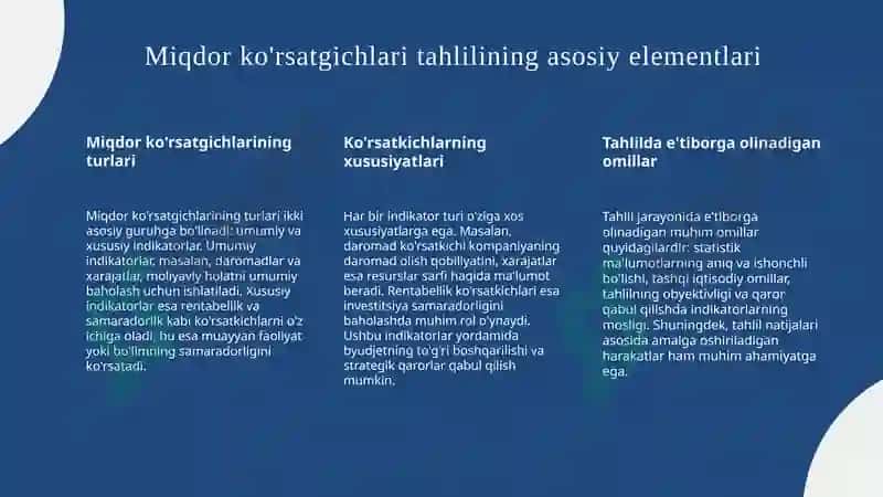 Byudjetlashtirishda miqdor ko'rsatgichlari tahlili 4