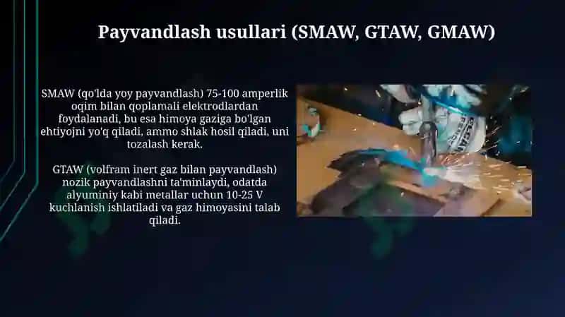 Elektr yoy bilan payvandlash 4