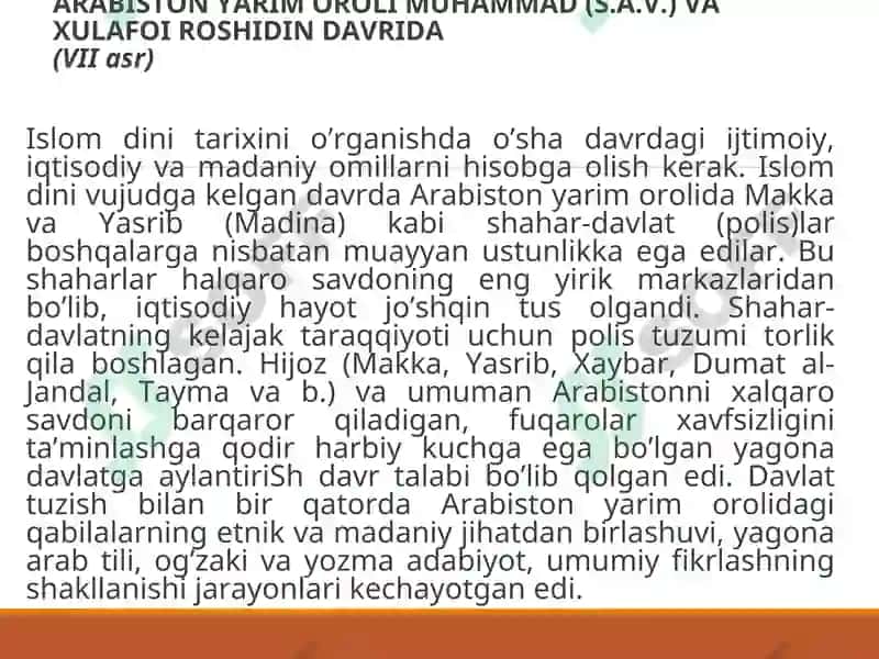 ISLOM DINI TARIXI    Ислом дини тарихи 4