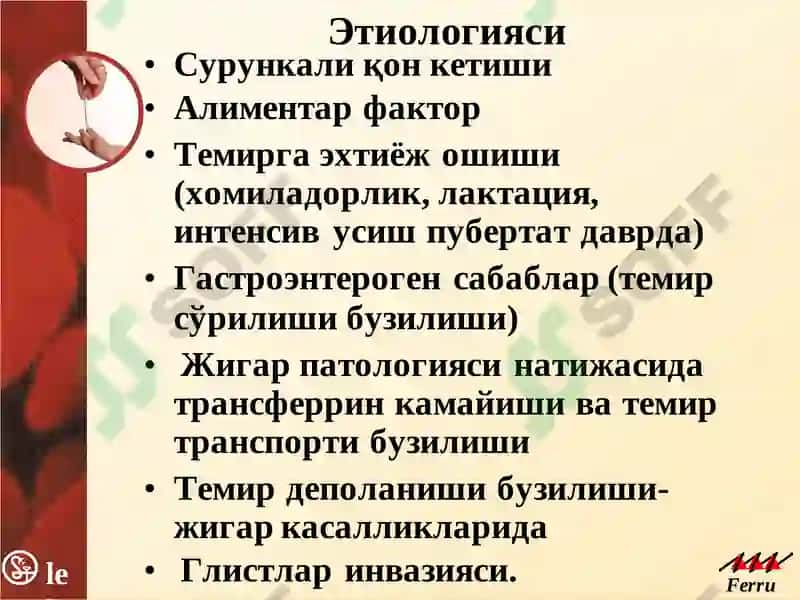 TEMIR TANҚISLIK ANEMIYASI 4