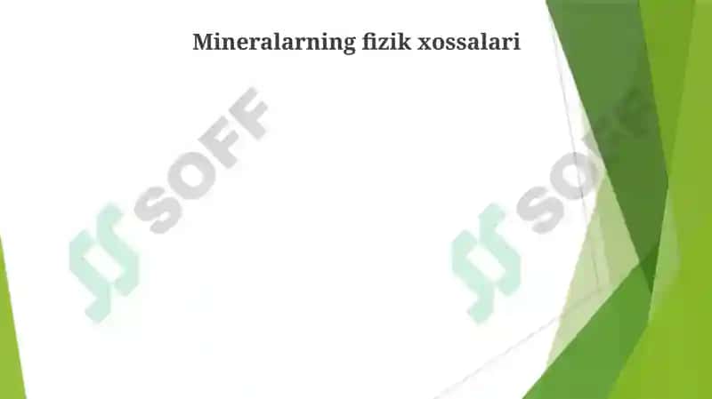 Mineral Xossalari va Aniqlash 4