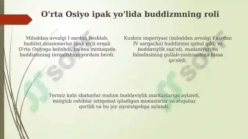 O'zbekistonda buddaviylik dinining tarixiy ildizlari 4