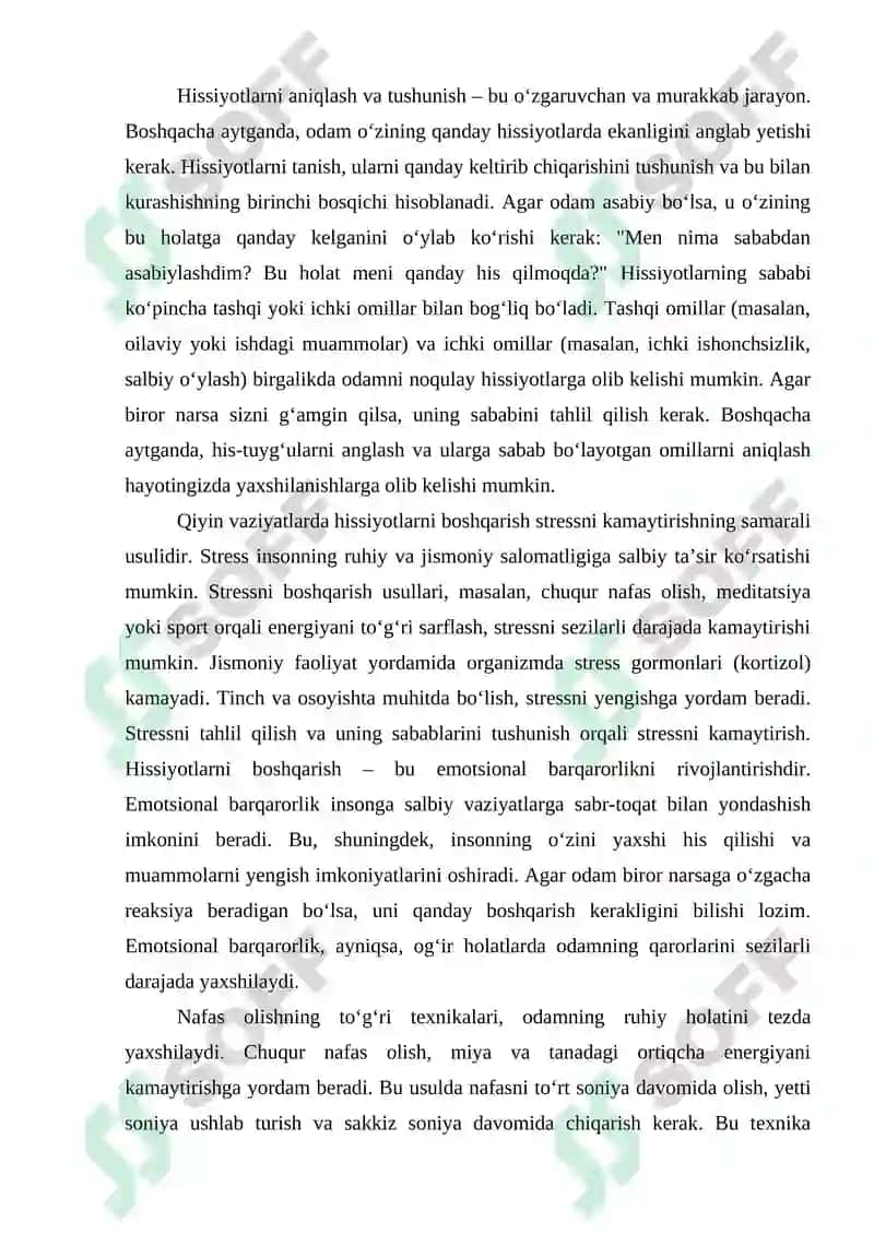 "QIYIN VAZIYATLARDA HISSIYOTLARNI BOSHQARISH" 4