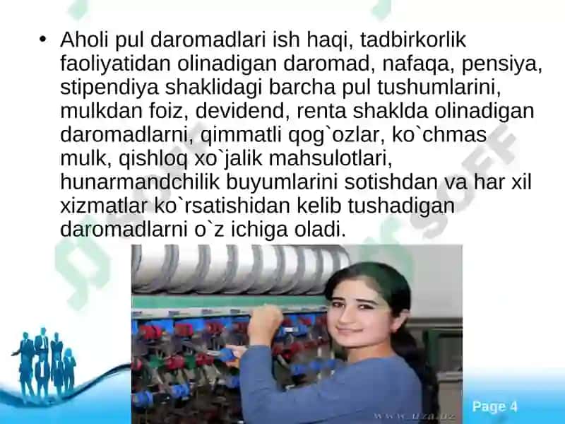 Aholi turmush darajasi va uning ko`rsatkichlari 4