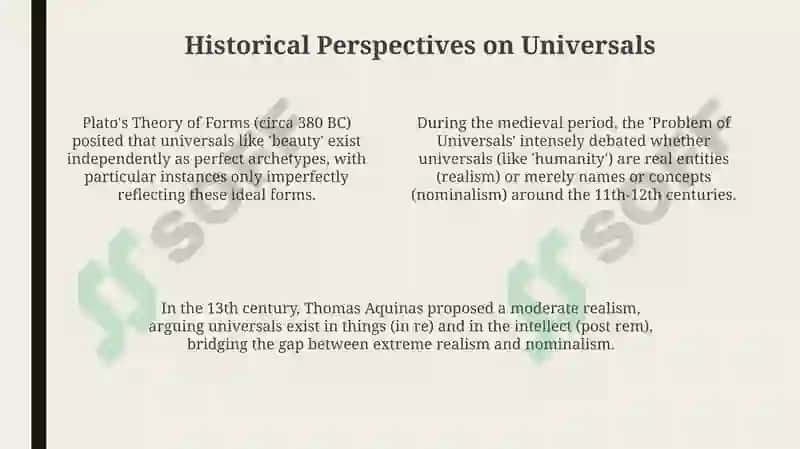 The Understanding of Universals and Their Means 4