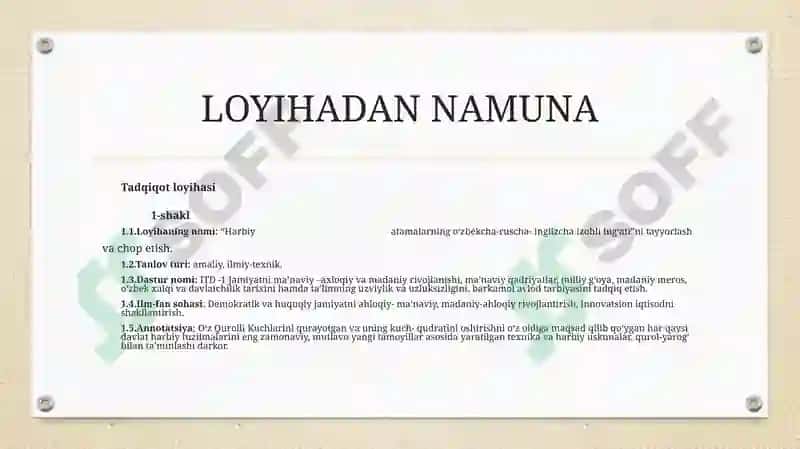 Loyiha.Loyiha tavsifi 4