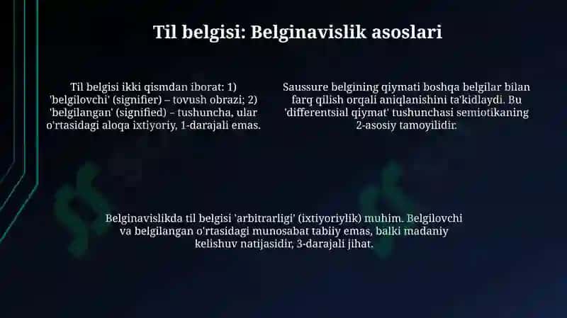 Ferdinand de Sossyur tilshunoslik nazariyasi 4
