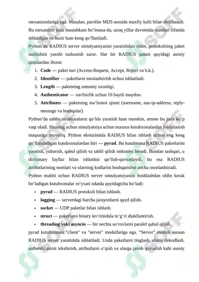 PYTHON'DA RADIUS SERVER SIMULYATSIYASI 4