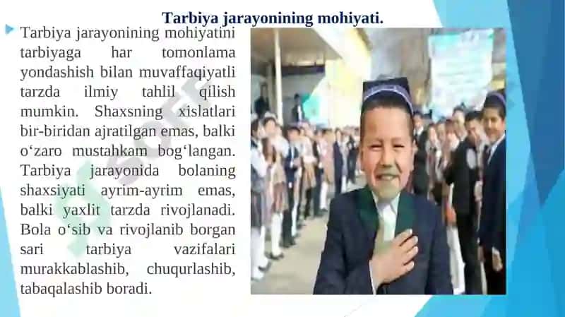 Pedagogik jarayonida tarbiyaning mazmuni 4