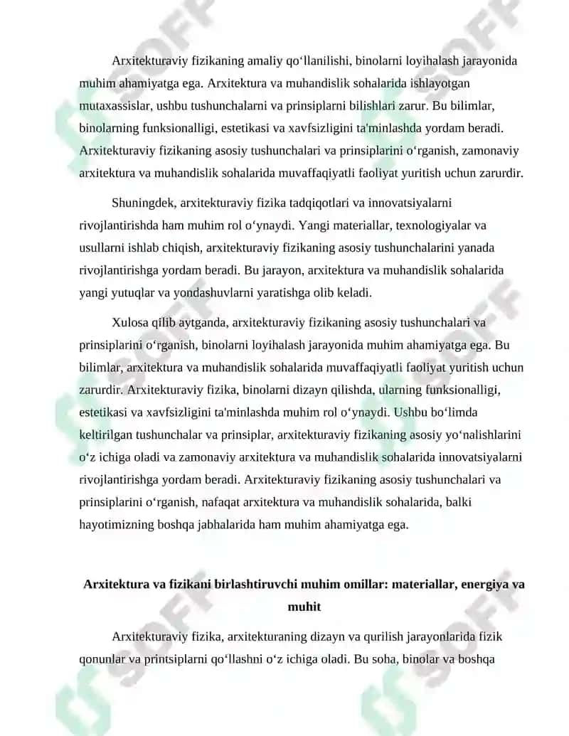 Arxitekturaviy Fizika Asoslari 4